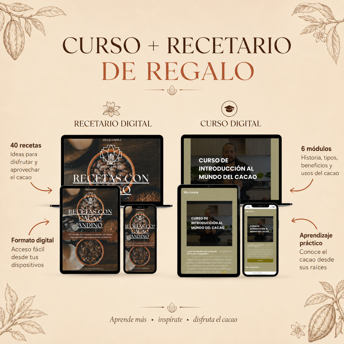 PACK UNIVERSO CACAO ANDINO + ENVÍO GRATIS RM + REGALOS
