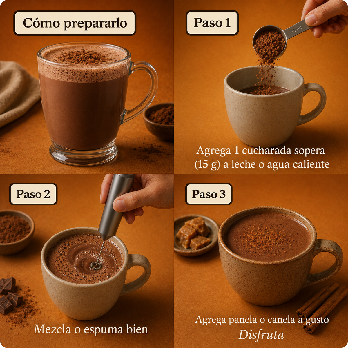 Cacao en Polvo 100% Sin Alcalinizar