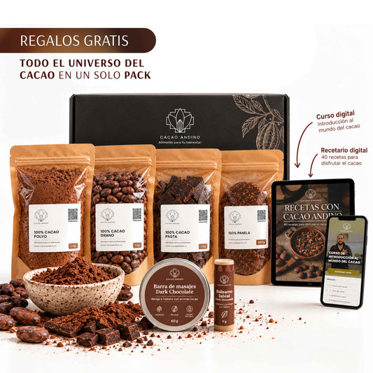PACK UNIVERSO CACAO ANDINO + ENVÍO GRATIS RM + REGALOS