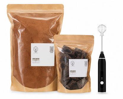 Cacao Polvo Kg + Cacao Pasta 500 gr + Batidor Eléctrico de Regalo