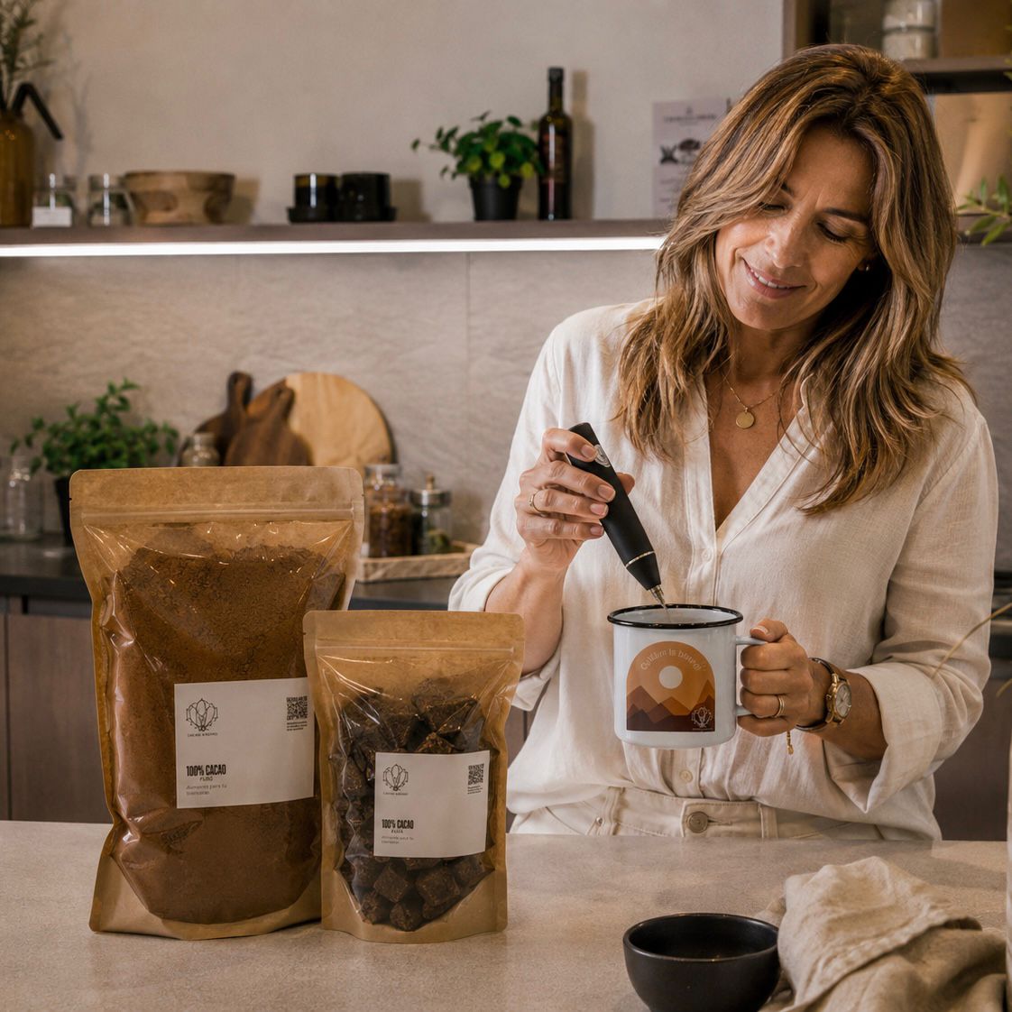 Cacao Polvo Kg + Cacao Pasta 500 gr + Batidor Eléctrico de Regalo
