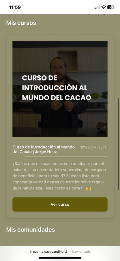 Curso de Introducción al Mundo del Cacao | Jorge Neira