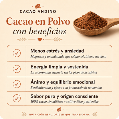 Cacao en Polvo 100% Sin Alcalinizar